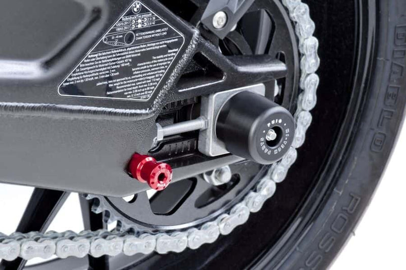 Puig Hi-Tech Parts Swingarm Spools HI-Tech 8MM RED 2/PK - 5923R For Triumph Motorcycles 2010-2020 | Suzuki Motorcycles 1993-2020