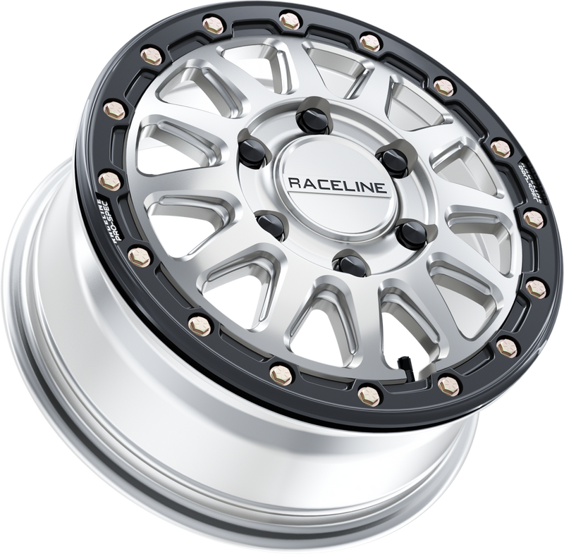 Raceline Wheels Alpha Bdlk 15X6.5 6/139.7 (+74MM) Silver Black - A14SB-56560+74 Can-Am Maverick 999T W Smart-Shox 2024
