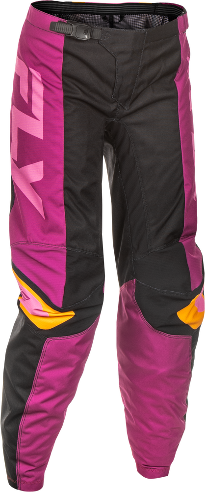 Fly Racing C378-83211 C378-83211 WOMEN'S F-16 PANTS CA/NY BLACK/MAUVE/YELLOW SZ 11/12