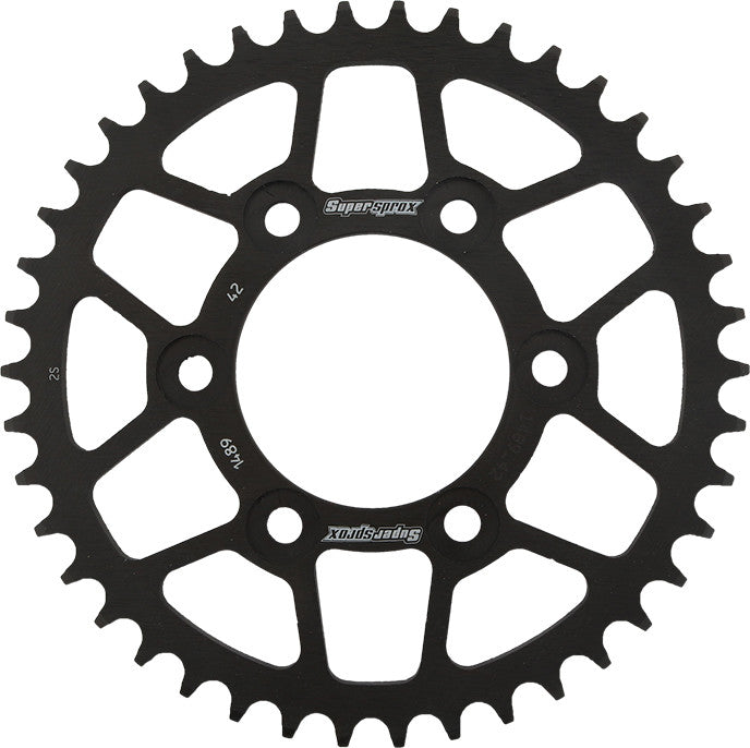 Supersprox Rear Sprocket Steel 42T-525 Black - RFE-1489-42-BLK Kawasaki Motorcycles 1996-2017