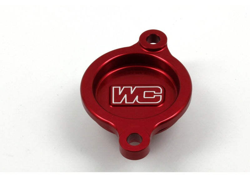Works OIL Filter Cover RED - 27-021 Honda CRF450R / CRF450RX / CRF450RWE 2017-2024