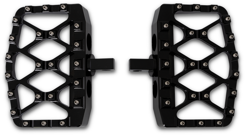 Burly Brand 750-05610 B13-1018B MX-EVOLUTION MINI FLOORBOARDS XL DYNA TOURING PASSENGER