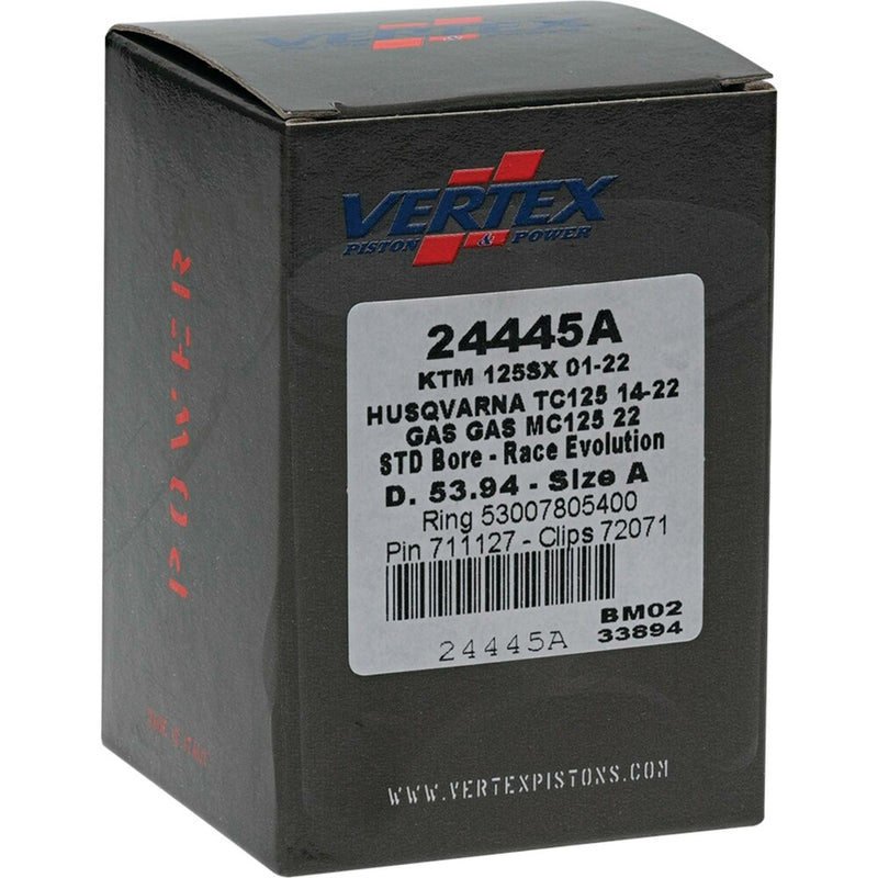 Vertex Piston Kit Cast Race Evolution 53.94/Standard KTM Husqvarna GAS - 24445A For Husqvarna TC 125 2014-2024 | KTM SX 125 2001-2024