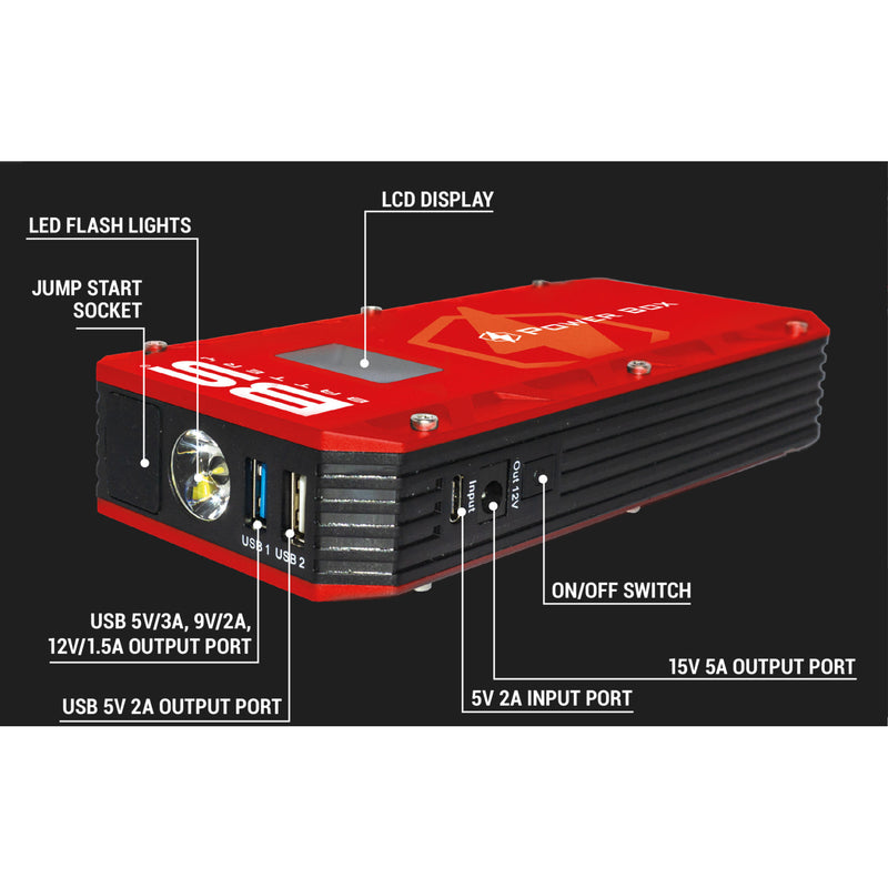 BS BATTERY 3807-0651 700556 PB-02 Booster Power Box jump starter