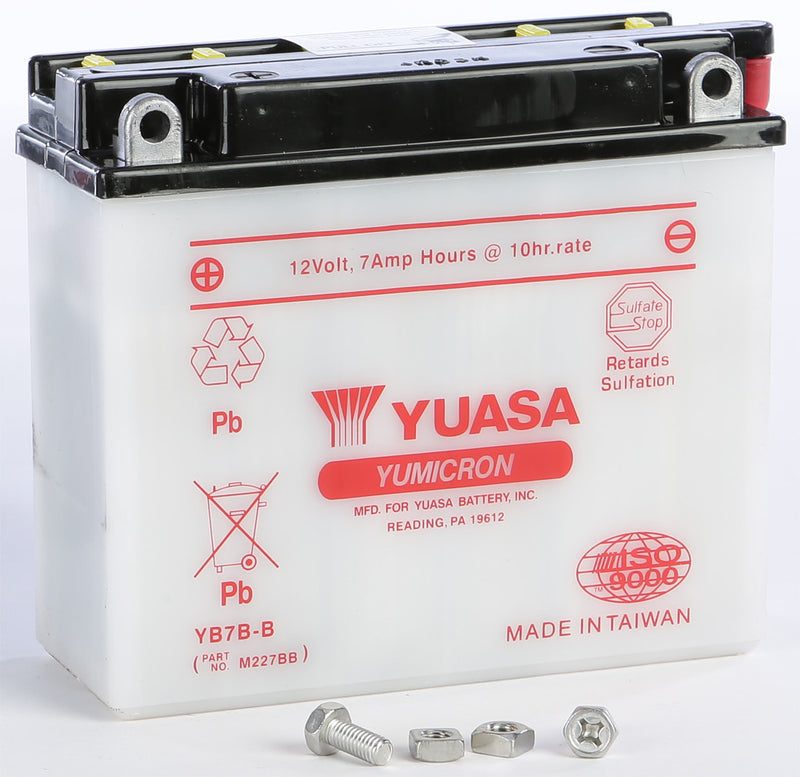 Yuasa Battery YB7B-B Conventional - YUAM227BB Yamaha 225 1999-2004