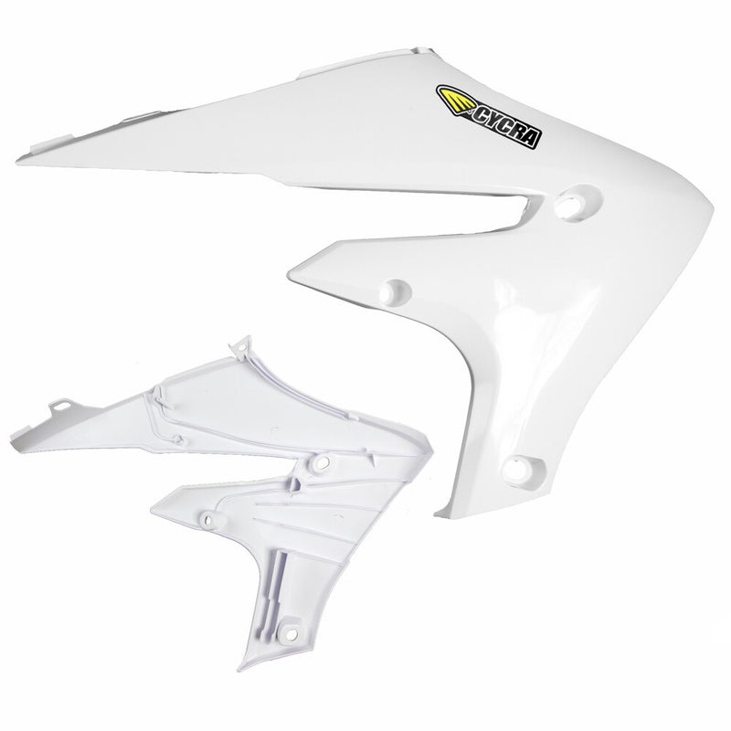 Cycra Powerflow Radiator Shrouds White - 1CYC-1784-42 Yamaha Dirt Bikes 2018-2024