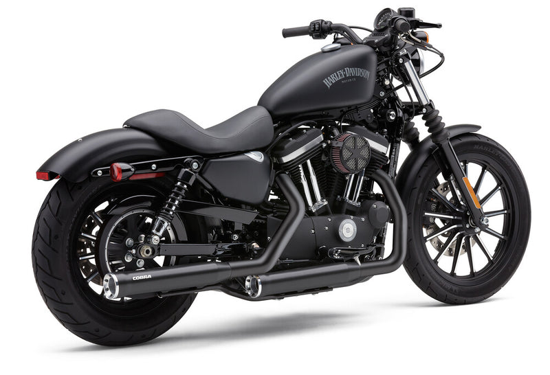 Cobra 3" RPT Slip-ONS Black Sportster - 6081RB For Harley Sportster / Sportster S 2014-2022