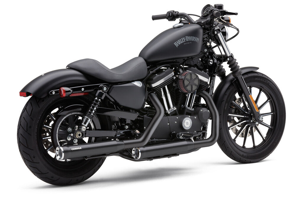 Cobra 82-96021 6080RB 3" RPT SLIP-ONS BLACK SPORTSTER 04-13
