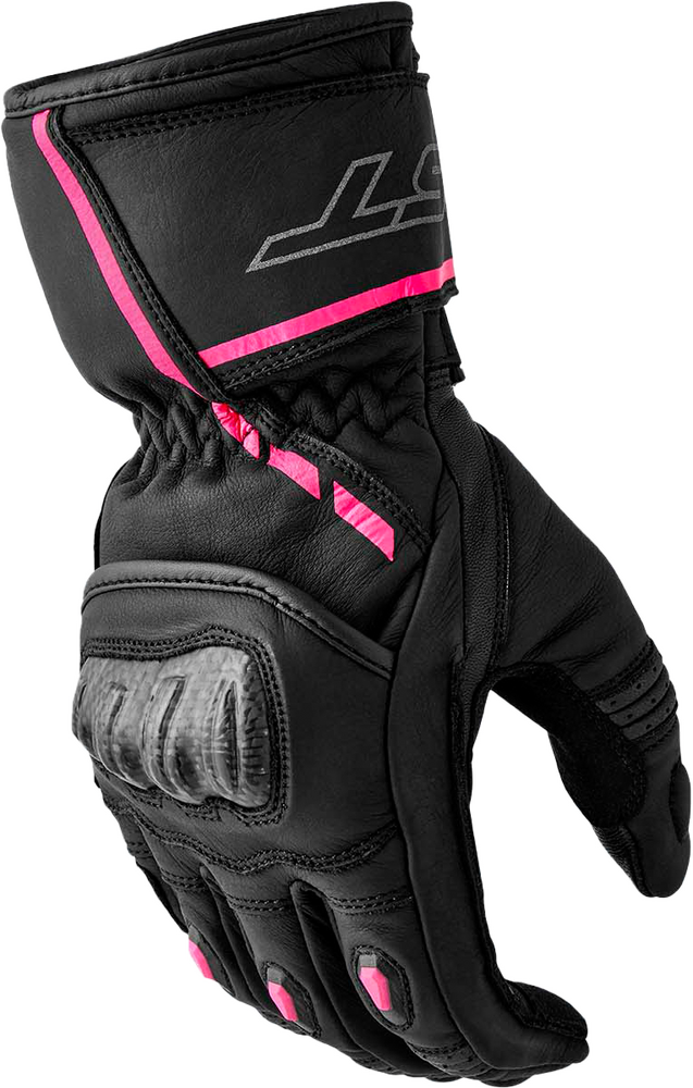 Rst 556-3653108 103653PNK-08 WOMENS S1 GLOVE BLACK/PINK LEATHER LG