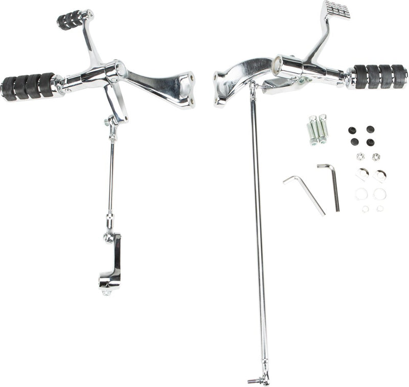 Harddrive Forward Control Kit XL CHR W Rubber Band Pegs - 35-0215CK For Harley Sportster 2004-2013