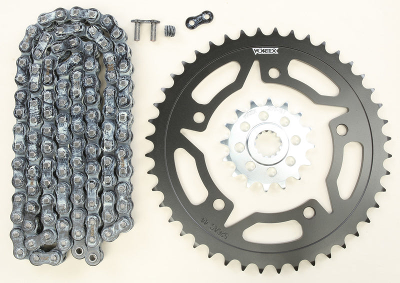 Vortex Sprocket Chain Kit Steel Steel 16/44T SIL RX3 520-110L Black - CK6307 Suzuki 750 / 1000 2000-2006