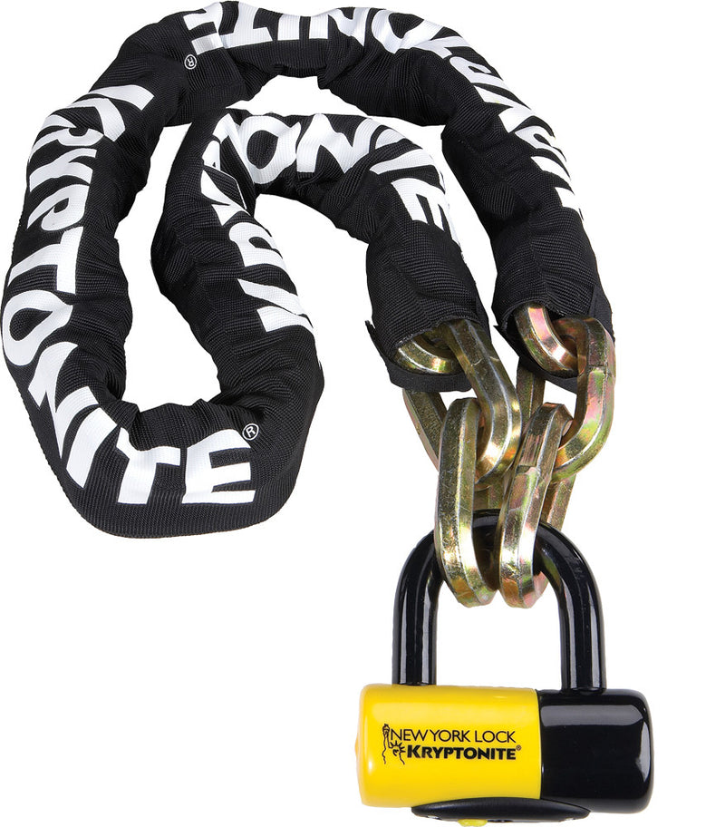 Kryptonite 57-98012 999492 NY FAGHETTABOUDIT CHAIN/DISC LOCK 5FT BLACK/YELLOW