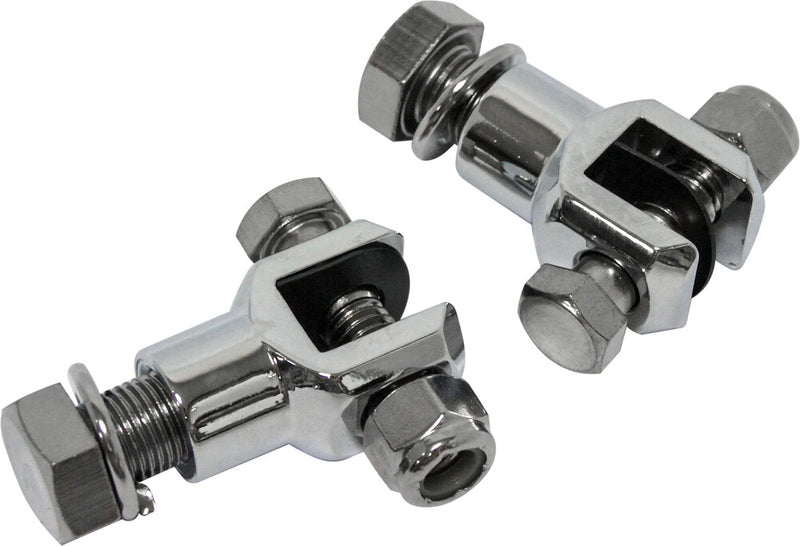 Harddrive Footpeg Clevis Mounts Chrome 1/2"-20 Thread - 30-686A For Harley Sportster 1986-1993