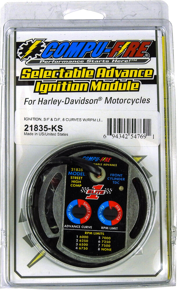 Compu-Fire Compufire Ignition Kit Single Dual Fire KS HI PERF.` BT ` - 21835-KS For Harley Motorcycles 1970-2001