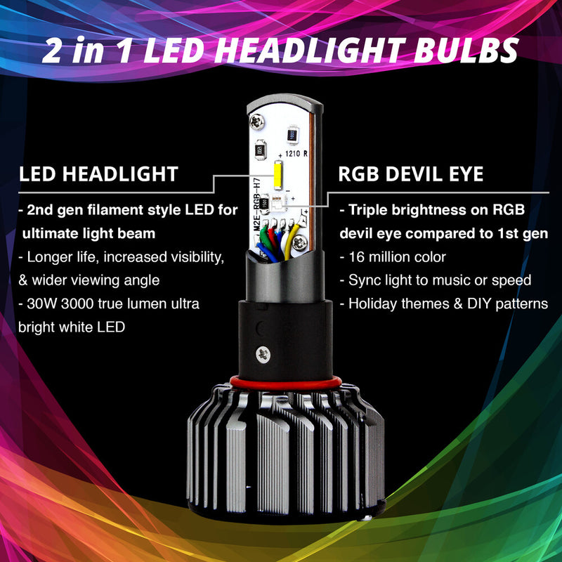 Xk Glow RGB H4 LED Bulb Kit - XK045004-H4-M