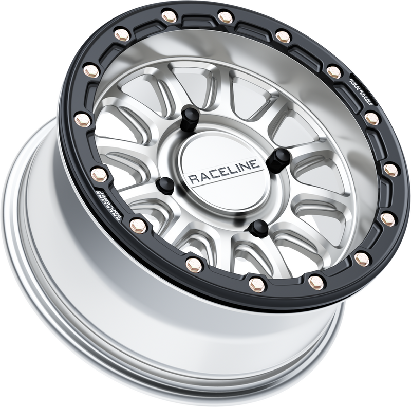 Raceline Wheels 570-2134 A14SB-57056+10 ALPHA HYPER WHEEL 4/156 HYPER SILVER/BLK 15X7 (+10MM)