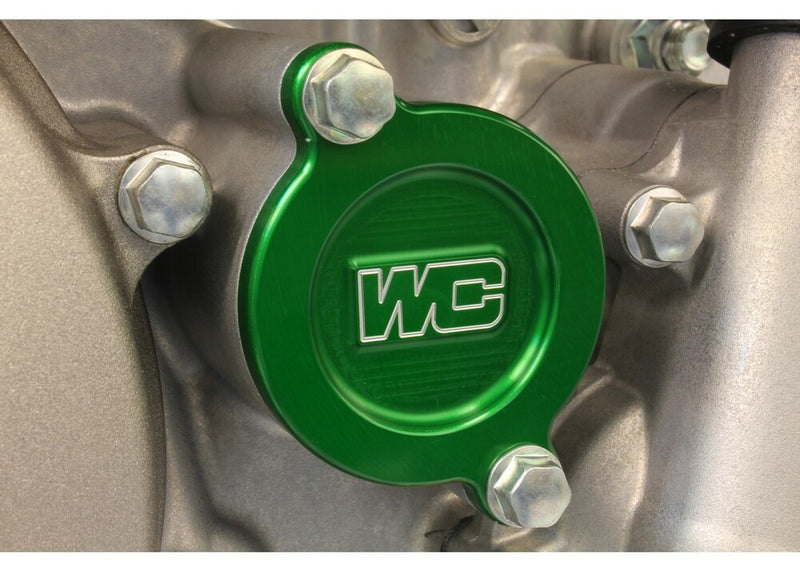 Works OIL Filter Cover Green - 27-085 Kawasaki KX 450 2016-2024