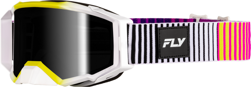 Fly Racing 37-5519 37-5519 ZONE ELITE GOGGLE PNK/YEL/P W/DARK SMOKE HYDROPHOC LENS