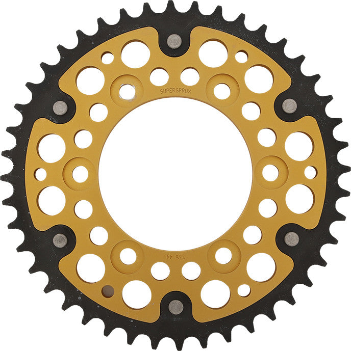 Supersprox Rear Stealth Sprocket Aluminum Steel 44T-520 GLD DUC - RST-735-44-GLD Ducati Motorcycles 1991-2014