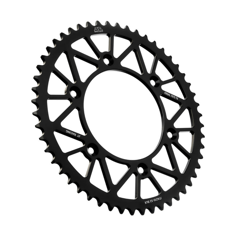 JT Sprockets Rear Racelite Sprocket Alum 52T-520 Black - JTA210.52BLK Beta Dirt Bikes 2013-2021