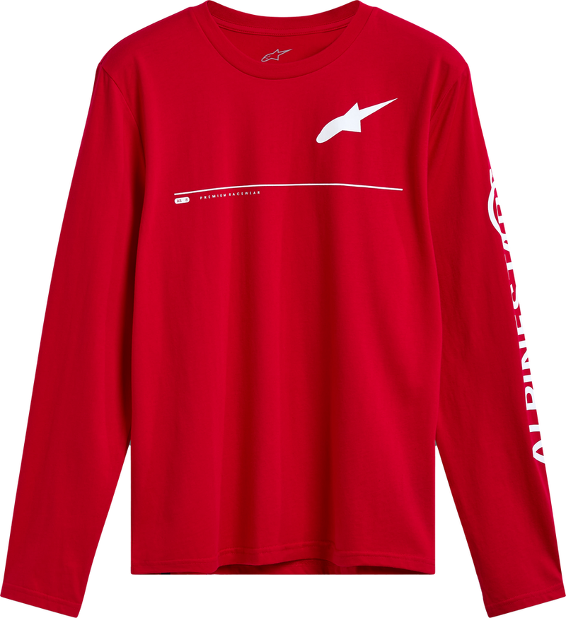 Alpinestars 482-76332M 1215-71200-30-M COMMITTED LS CSF TEE RED MD