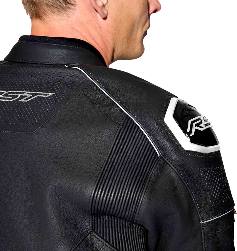 Rst S1 D3O Leather Jacket Black WHI XS - 103605WHI-38