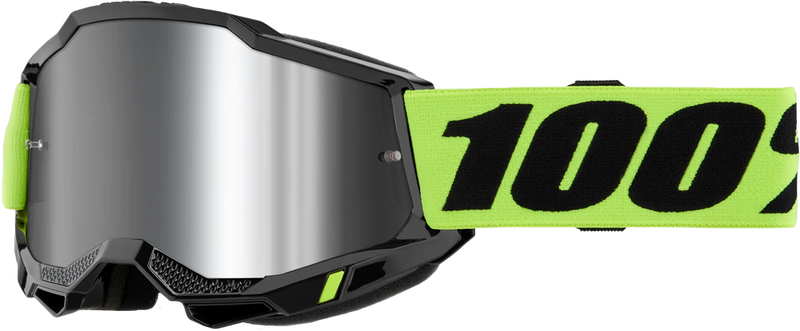 100% 610-5381 50025-00012 ACCURI 2 JUNIOR GOGGLE N. YLLW MIRROR SILVER LENS