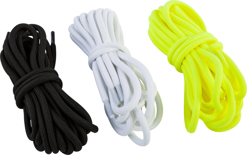Fly Racing 361-99630 361-99630 MARKER BOOT LACES BLACK/HI-VIS/WHITE 3/PR