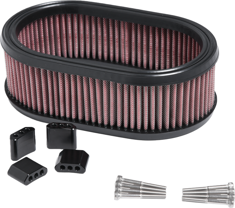 Kens Factory 563-03130 NXT-HIB NL HI FLOW AIR FILTER AC KIT BLACK