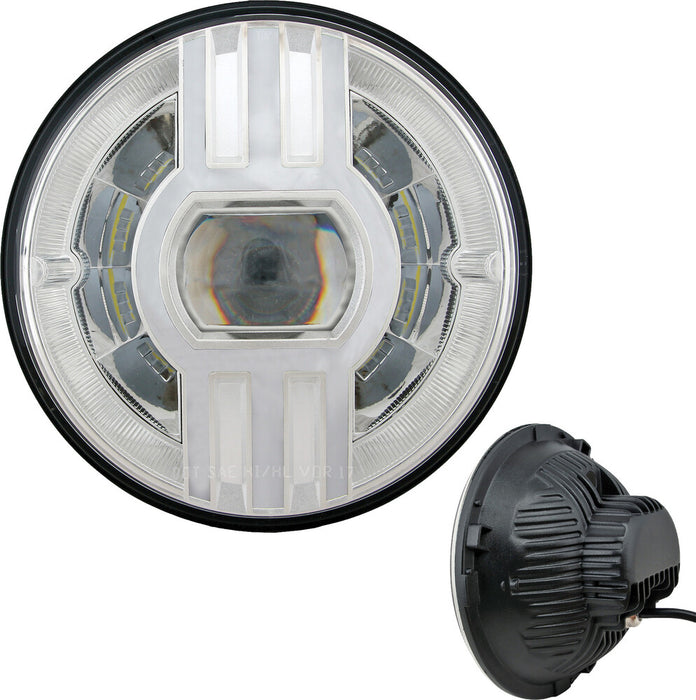 Cyron 227-0033 ABIG7B2-C HEADLIGHT 7" BEAST 2 CHROME W/DRIVING LIGHT