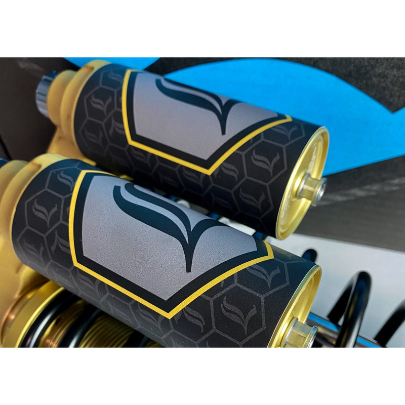 LEGEND SUSPENSION 4320-2402 43202402 REVO ARC Reservoir Decal REVO ARC Canister Decal - Gold