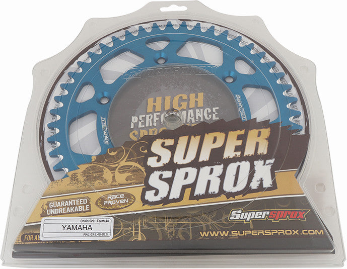 Supersprox Aluminum Rear Sprocket - RAL-245-48-BLU Yamaha Dirt Bikes 1999-2022