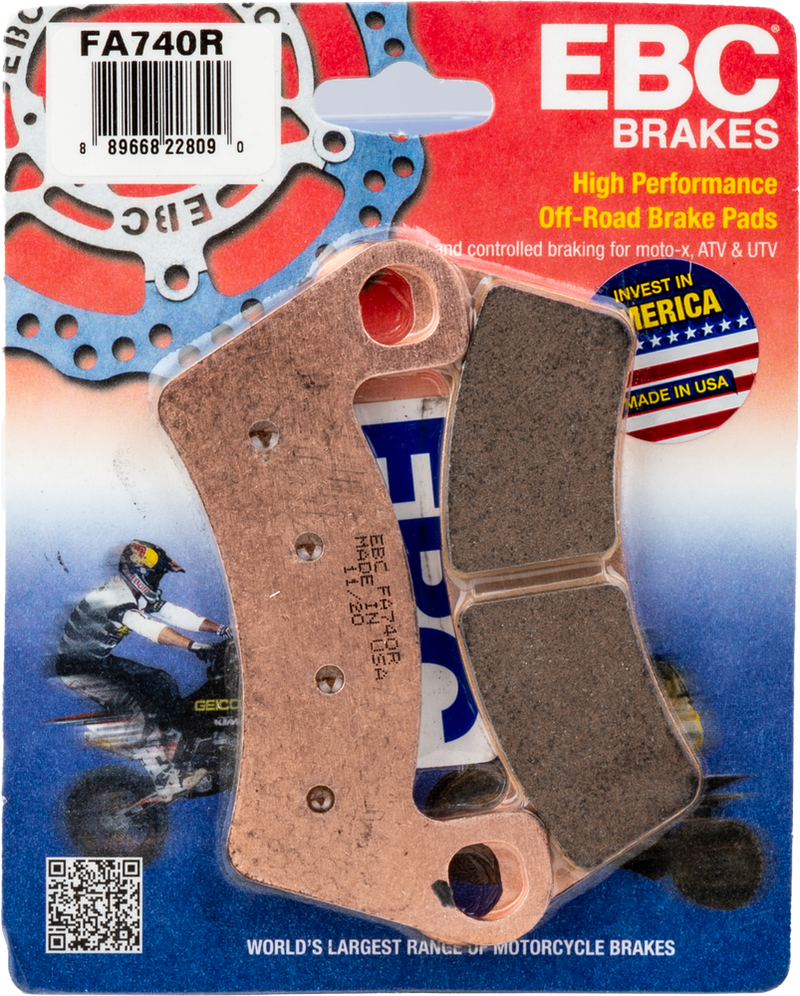 EBC Brake Pads Sintered R Series - FA740R Arctic Cat Prowler Pro Crew 2020