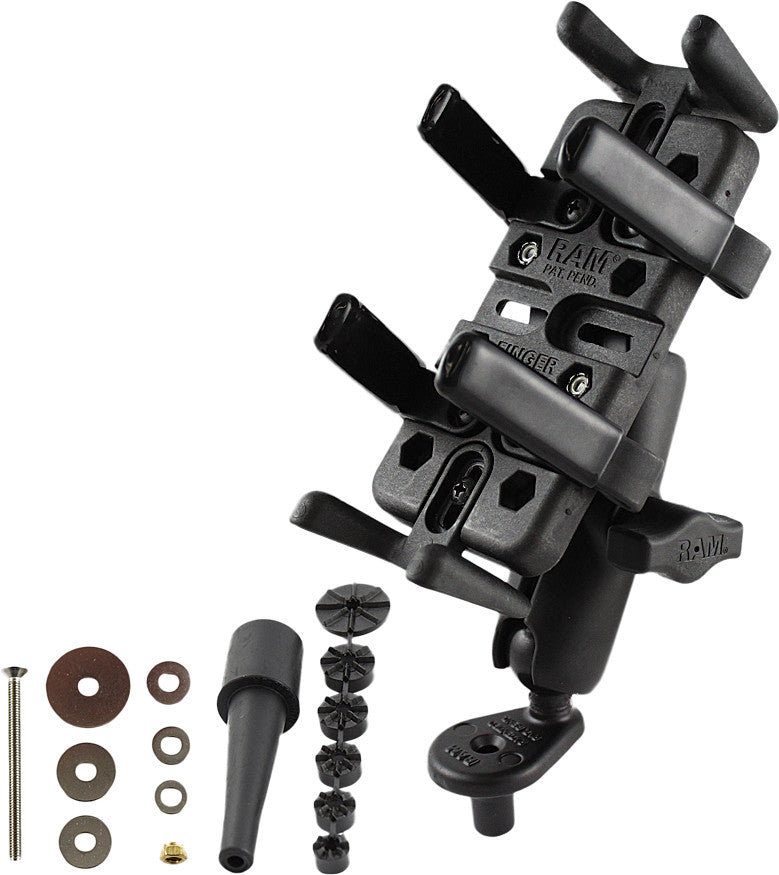 Ram Mounts 71-7029 RAM-B-176-UN4 FORK STEM MOUNT W/FINGER GRIP PHONE/RADIO HOLDER