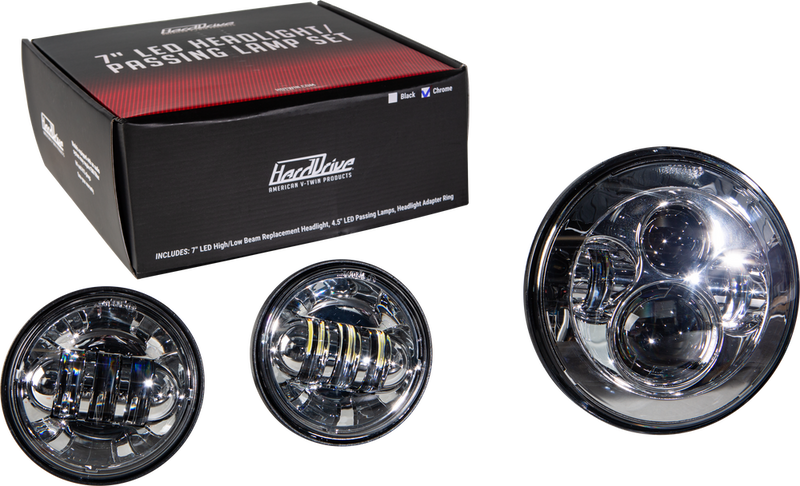 Harddrive 820-0366 820-0366 LED HEADLIGHT/PASSING LAMP SET BLACK