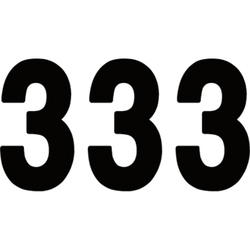 FACTORY EFFEX FX04-2573 04-2573 Pro Numbers Mini Pro Number 3 - Black - 4"