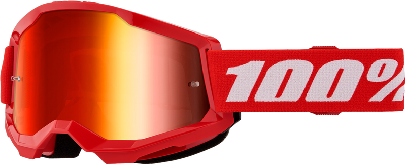 100% 610-5238 50028-00018 STRATA 2 GOGGLE RED MIRROR RED LENS