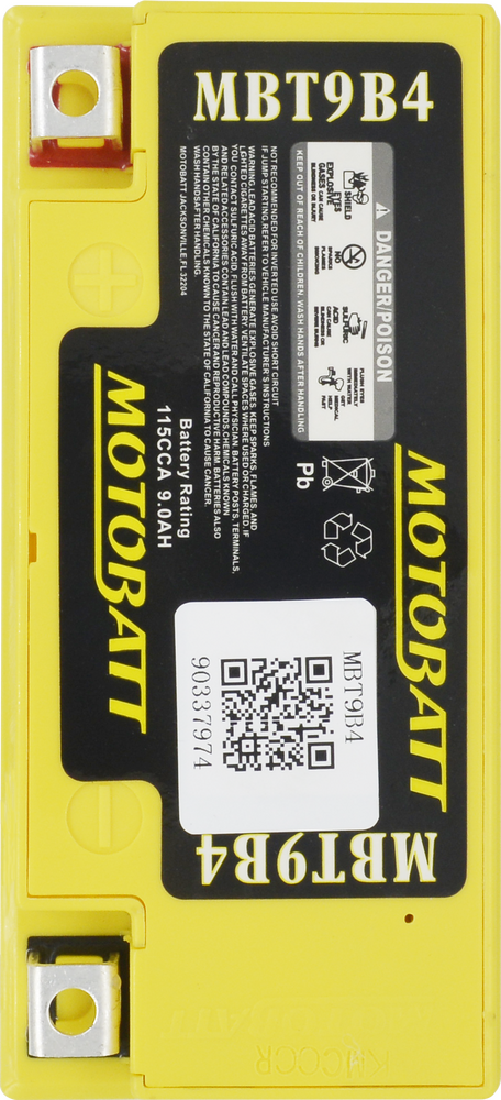Motobatt 491-1020 MBT9B4 BATTERY MBT9B4 SEALED FACTORY ACTIVATED