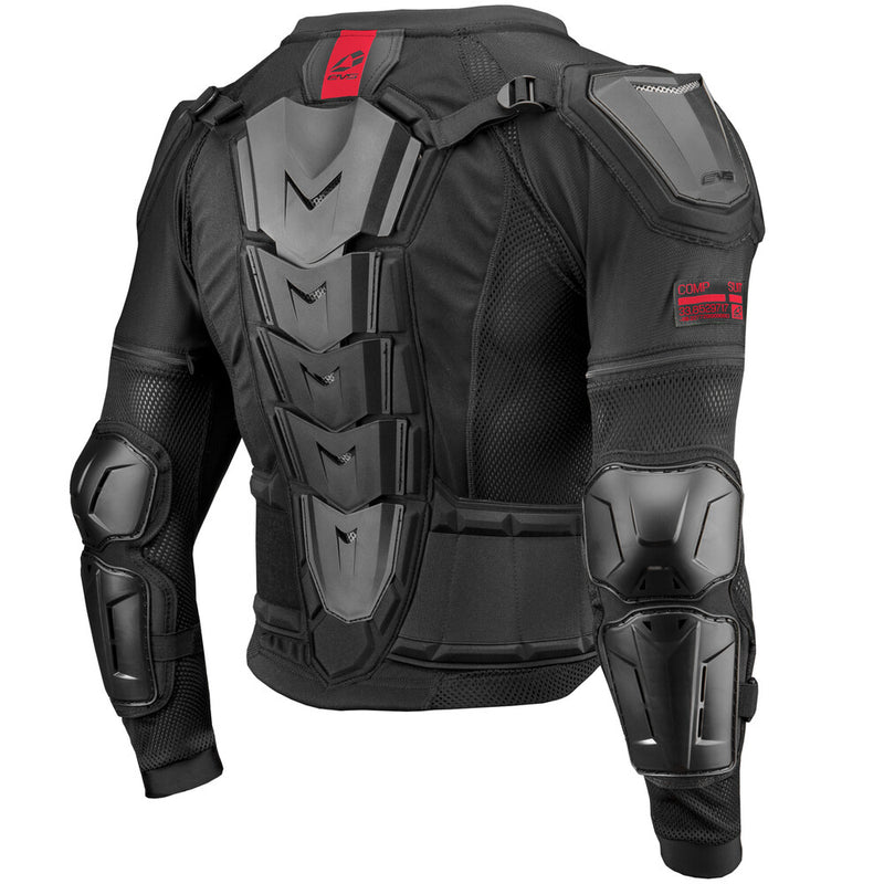 Evs 663-2197YS CS20-BKR-YS BALLISTIC JERSEY COMP SUIT BLACK/RED YOUTH SM