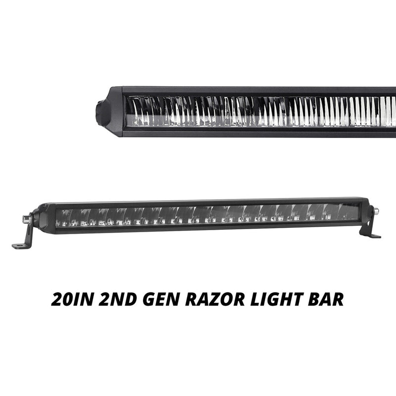 Xk Glow 653-0069 XK064020-D 20" RAZOR LIGHT BAR AUX HIGH BEAM WITHOUT HARNESS