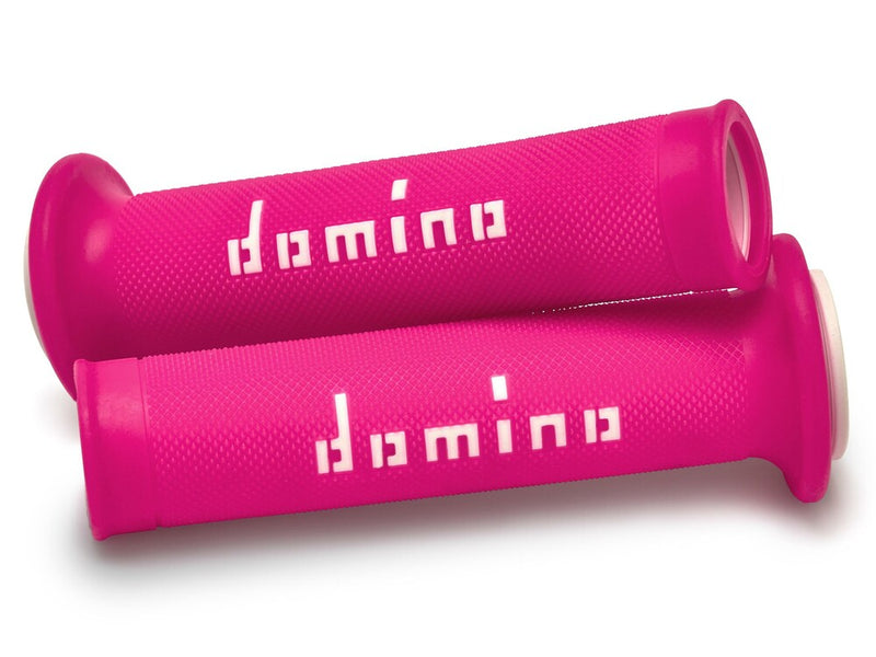 Domino Racing 58-2307 A01041C4643B7-0 MOTOGP GRIPS FUCHSIA/WHITE PAIR