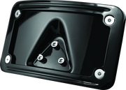 Kuryakyn 3148 Curved Laydown License Plate Frame Gloss Black - Photo - Primary