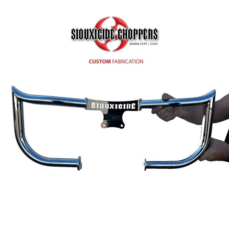 Siouxicide Choppers Chopped Engine Guard Villain Chrome For Harley Road Glide 2015-2023