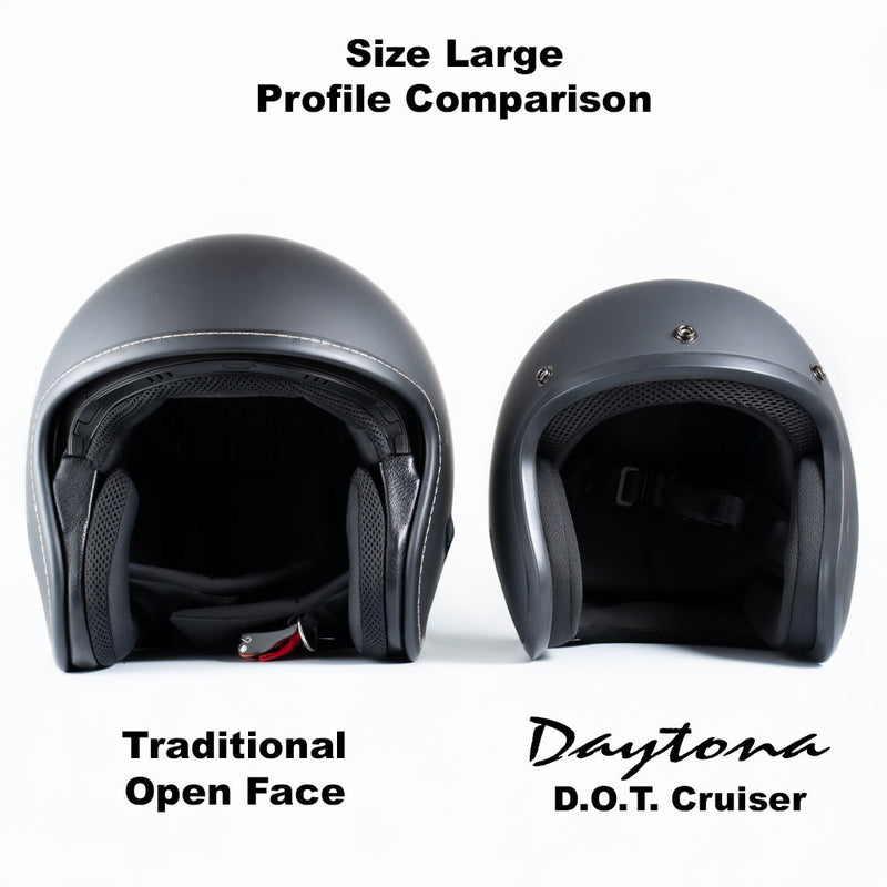 DOT Approved Daytona Cruiser Open Face Motorcycle Helmet - Men, Women & Youth - With Visor & Graphics - W/ Wild Soul