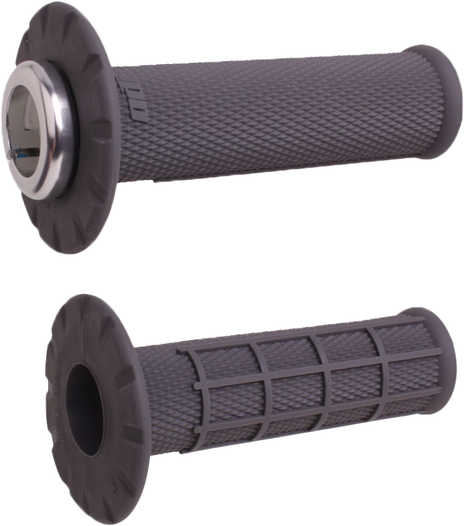 Odi 206-1152 H36MXH MICRO-X LOCK-ON GRIPS HALF-WAFFLE GRAPHITE/SILVER