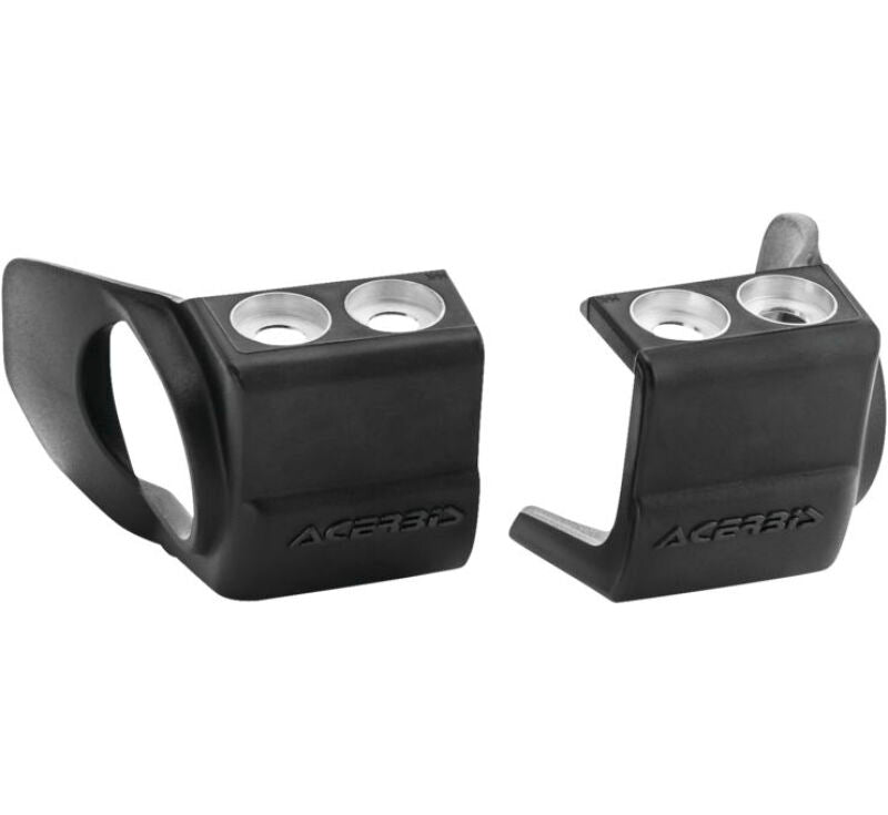 Acerbis 2709690001 09+ Hon 250-450 CRF-R/X/RX/CRF450R-S/Kaw KX250F/450F/Beta Fork Shoe Protectors - Black - Photo - Primary