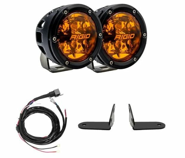 Rigid Industries Razor 360 Series Amber PRO A-Pillar Light Kit - 41652 Polaris RZR 2022-2023