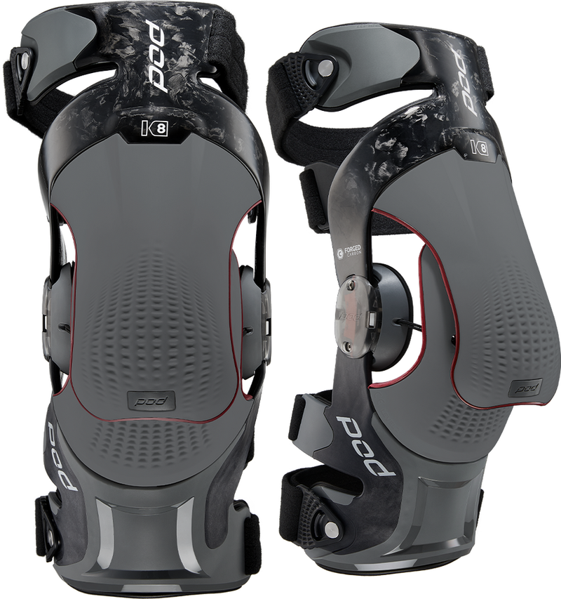 Pod 664-04942X K830-CDK-PR-2X K8 3.0 KNEE BRACE CARBON (PR) CARBON/GRAPHITE 2X