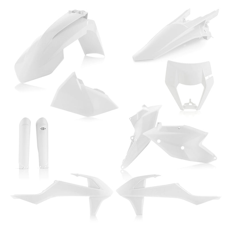 Acerbis Full Plastic Kit White - 2733420002 KTM EXC-F 250 / EXC-F 350 / EXC-F 450 / EXC-F 500 2017-2019