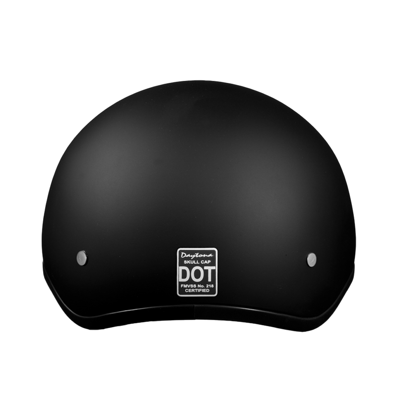 DOT Approved Daytona Skull Cap Half Shell Motorcycle Helmet - Beanie Style for Motorcycles, Cruisers, Scooters, and Mopeds W/O Visor- Dull Black